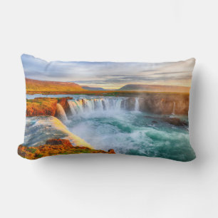Coussin Rectangle Chutes de Godafoss, Islande