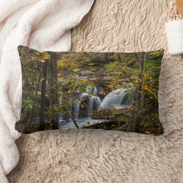 Coussin Rectangle Chutes du ruisseau Dunloup | Virginie-Occidentale (Couverture)