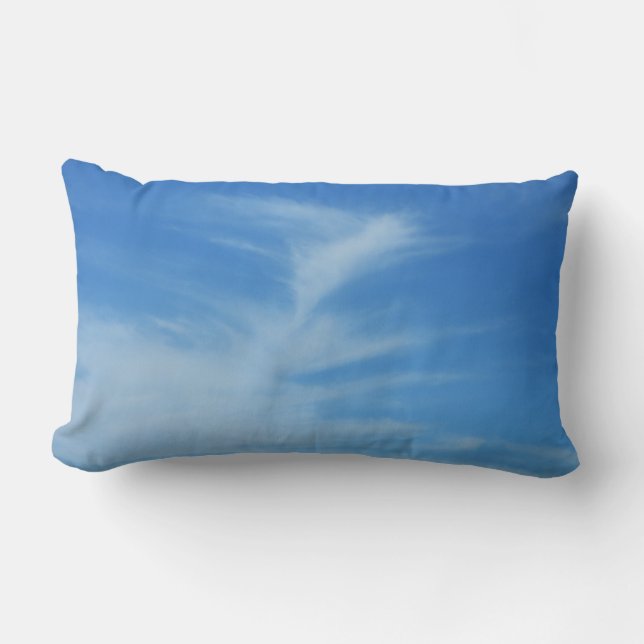 Coussin Rectangle Ciel bleu avec des nuages blancs, photo abstraite  (Recto)