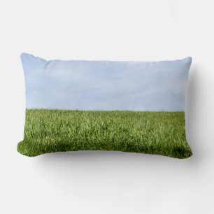 Coussin Rectangle Ciel Bleu Et Herbe Verte