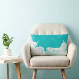 Coussin Rectangle Ciel bleu turquoise
