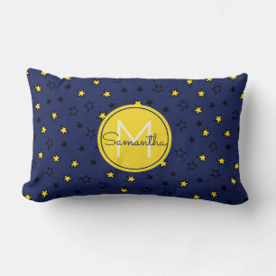 Coussin Rectangle Ciel nocturne jolis étoiles sur motif bleu marine