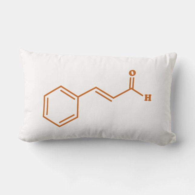 Coussin Rectangle Cinnamon Cinnamaldéhyde Formule chimique moléculai (Verso)