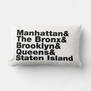 Coussin Rectangle Cinq Boroughs ~ New York