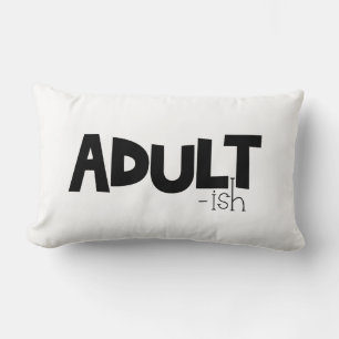 Coussin Rectangle Citation Amusante Noire & Blanc Adulte Dit