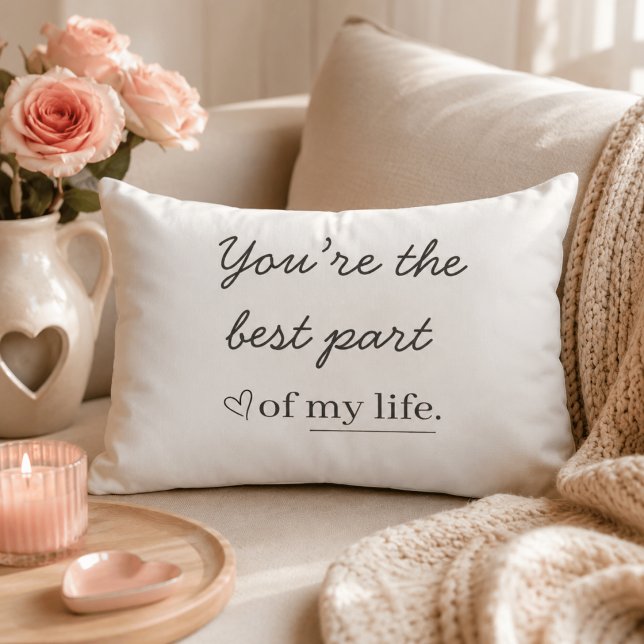 Coussin Rectangle Citation d'amour moderne  (Créateur téléchargé)