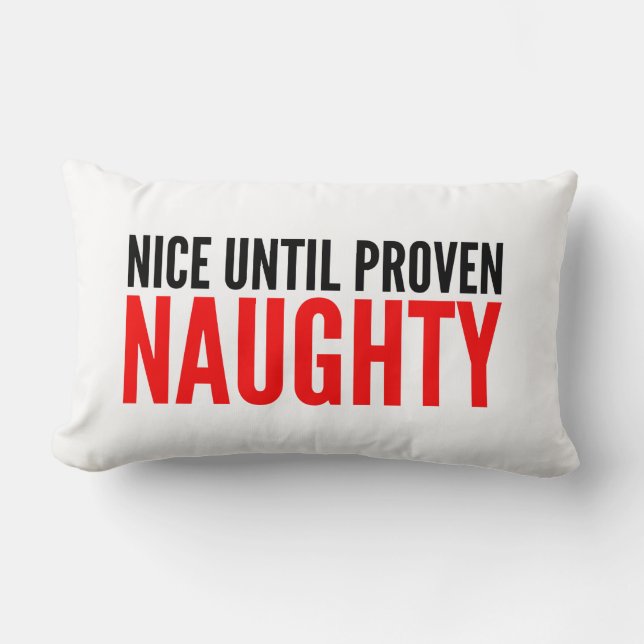 Coussin Rectangle Citation d'humour de Noël Mignon jusqu'à preuve du (Recto)