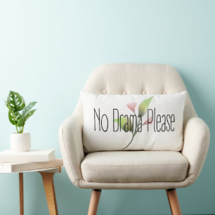 Coussin Rectangle Citation drôle sans drame svp déco pour la maison