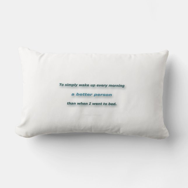 Coussin Rectangle Citation du matin de Sidney Poitier - Pour simplem (Recto)