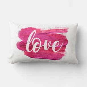 Coussin Rectangle Citation Paint Love Paint Oil rose