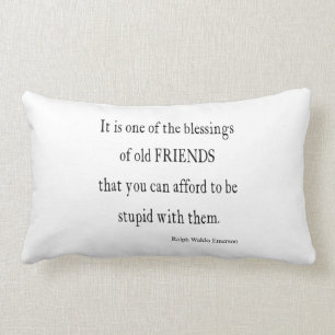 Coussin Rectangle Citation vintage de bénédiction d'amitié d'Emerson