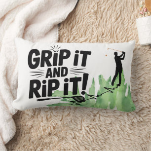 Coussin Rectangle Citations de golf Motivation drôle pour Golfer