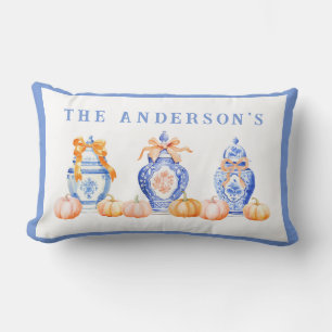Coussin Rectangle Citrouille d'automne Chinoiserie Ginger Jar