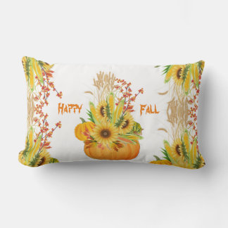 Coussin Rectangle Citrouille de l'automne dynamique Aquarelle tourne