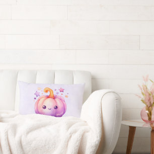 Coussin Rectangle Citrouille Pastel avec Étoiles Ambiance Mignonne e