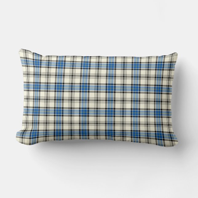 Coussin Rectangle Clan bleu et blanc Hannay Scottish Plaid (Recto)