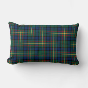 Coussin Rectangle Clan tartan écossais vert et bleu de MacLaren