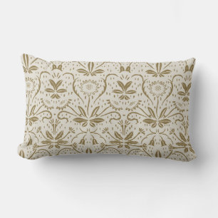 Coussin Rectangle Classic Elegant Vintage Beige Floral