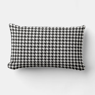 Coussin Rectangle Classique Houndstooth Noir Blanc