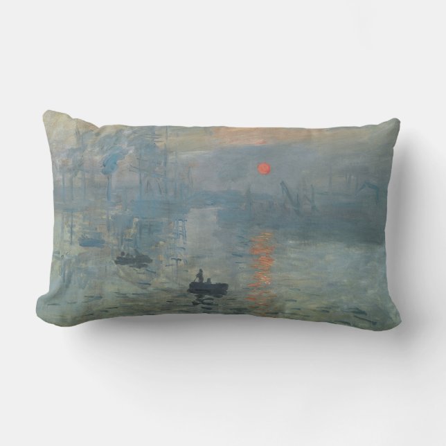 Coussin Rectangle Claude Monet Impression Sunrise Soleil Levant (Recto)