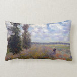 Coussin Rectangle Claude Monet Poppy Fields près d'Argenteuil<br><div class="desc">Champs de pavot près d'Argenteuil tel que peint par Claude Monet.</div>