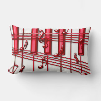 COUSSIN RECTANGLE CLAVIER DE PIANO ROUGE