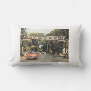 Coussin Rectangle Clayton Thousand Islands NY, 1959 Style Vintage
