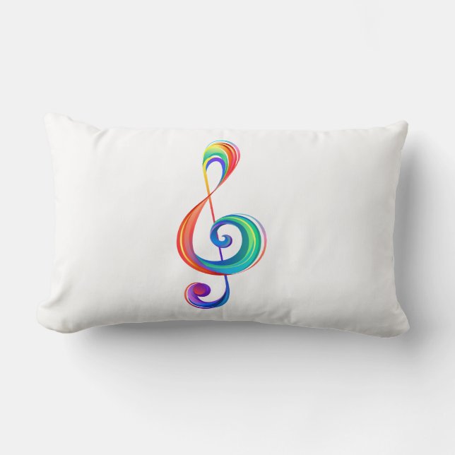Coussin Rectangle Clé arc-en-ciel (Recto)