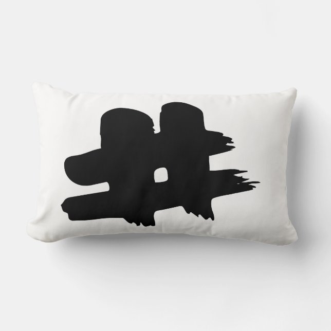 Coussin Rectangle # clé de livre de signe de nombre de symbole de (Recto)