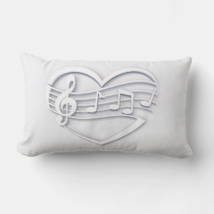 Coussin Rectangle Clé de violon élégante