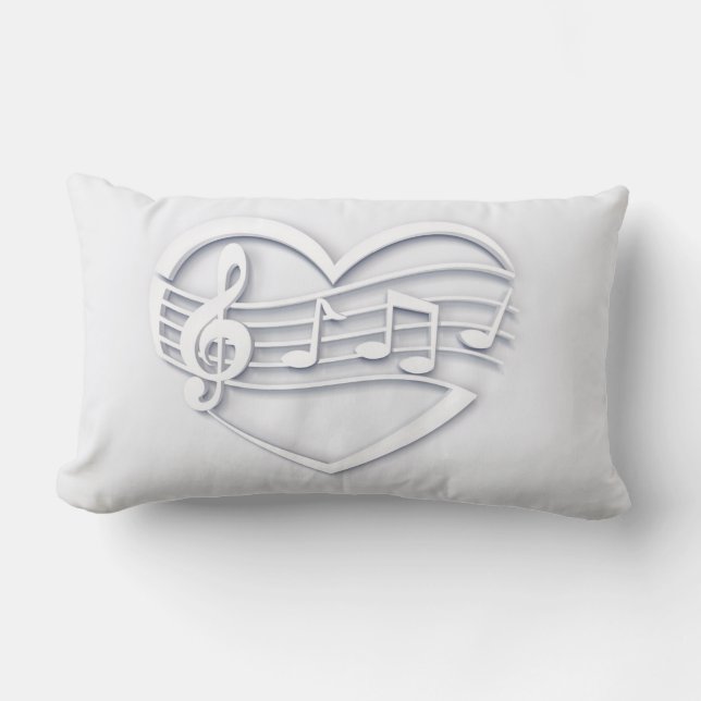 Coussin Rectangle Clé de violon élégante (Recto)