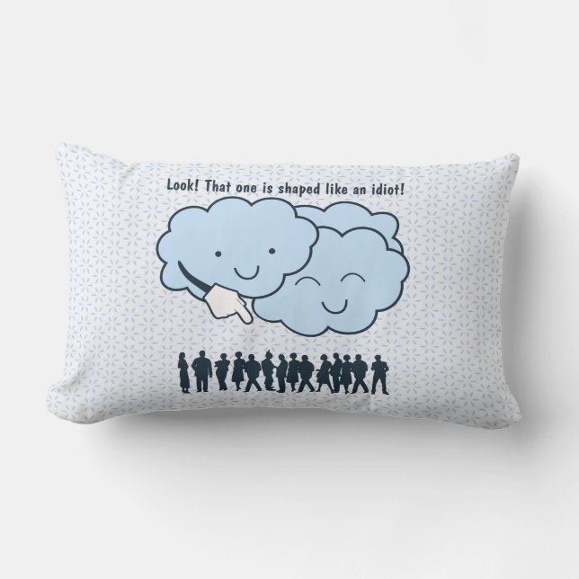 Coussin Rectangle Cloud Mocks Les formes humaines Drôle Caricature (Recto)