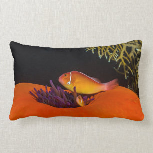 Coussin Rectangle Clownfish mignon sur la Grande barrière de corail