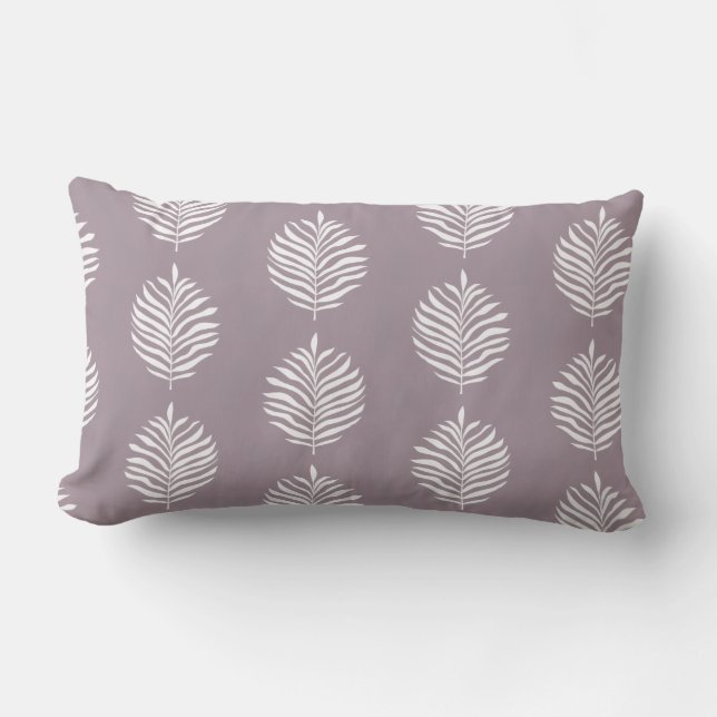Coussin Rectangle Coastal Palm Leaf Pattern Sea Fog (Recto)