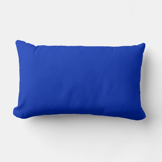 Coussin Rectangle COBALT BLEU (une couleur riche et solide) ~ (Recto)