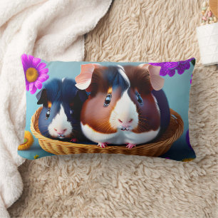 Coussin Rectangle Cochons d'Inde amusants et mignons 