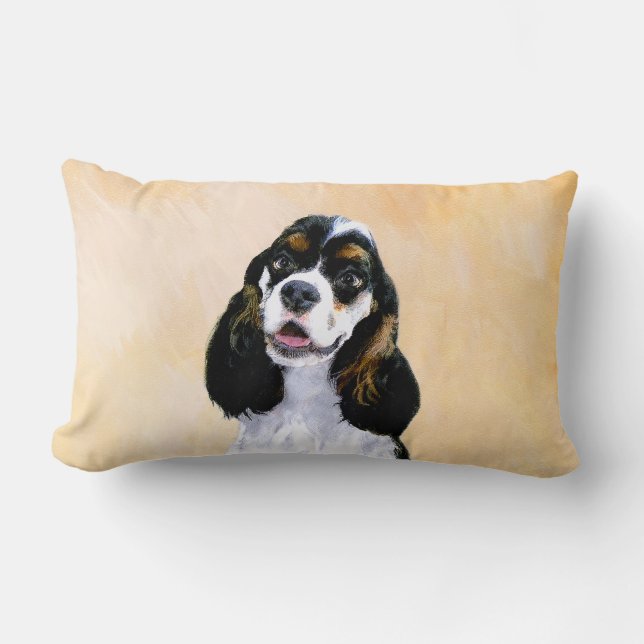 Coussin Rectangle Cocker Spaniel (Parti) Peinture - Art Chien origin (Recto)