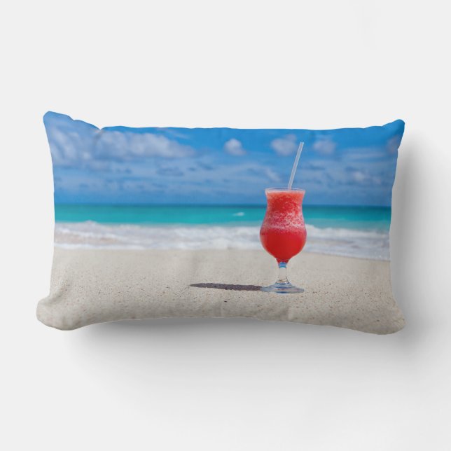 Coussin Rectangle Cocktail coloré au Paradis (Recto)