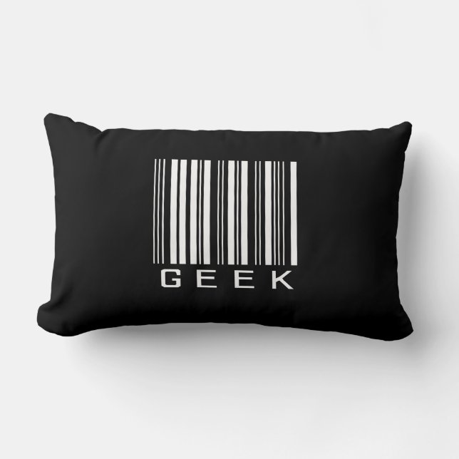 Coussin Rectangle Code barres de geek (Recto)
