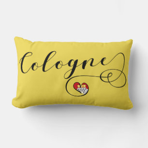 Coussin Rectangle Coeur Cologne, allemand Cologne, Rhénanie du Nord-