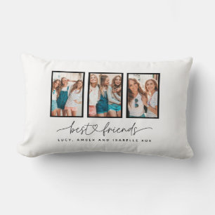 Coussin Rectangle Coeur de script mignon moderne multi photo meilleu