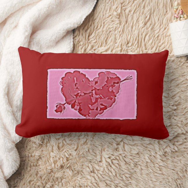 Coussin Rectangle Coeur du Rose (Couverture)