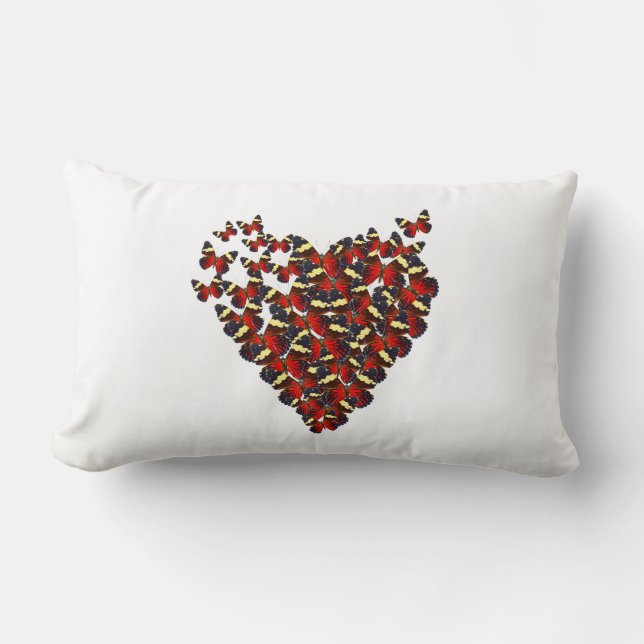 Coussin Rectangle Coeur papillon (Recto)