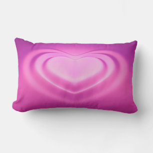 Coussin Rectangle coeur rose