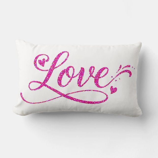 Coussin Rectangle Cœurs d'amour Anniversaire de mariage Femme Mère F (Recto)