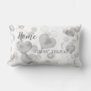 Coussin Rectangle Coeurs d'amour et coordonnées domestiques Sydney
