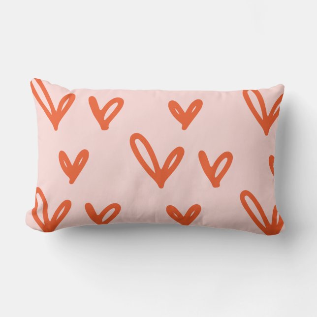 Coussin Rectangle Coeurs de la Saint-Valentin (Recto)