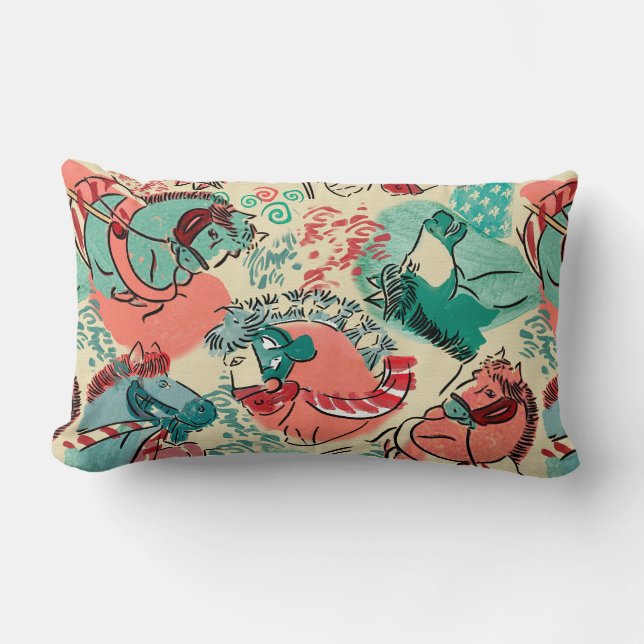 Coussin Rectangle Cojín de caballos (Recto)