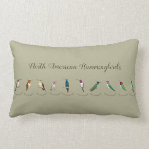 Coussin Rectangle Colibri nord-américain vert