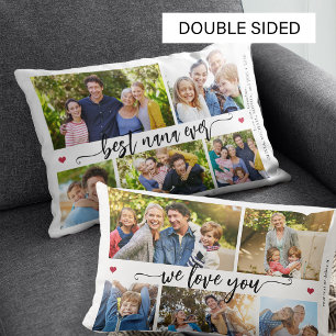 Coussin Rectangle Collage de 10 photos recto verso meilleure maman c